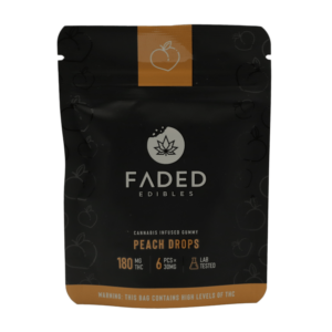 Faded Edibles – Peach Drops – 180mg | BC Weed Edible Canada
