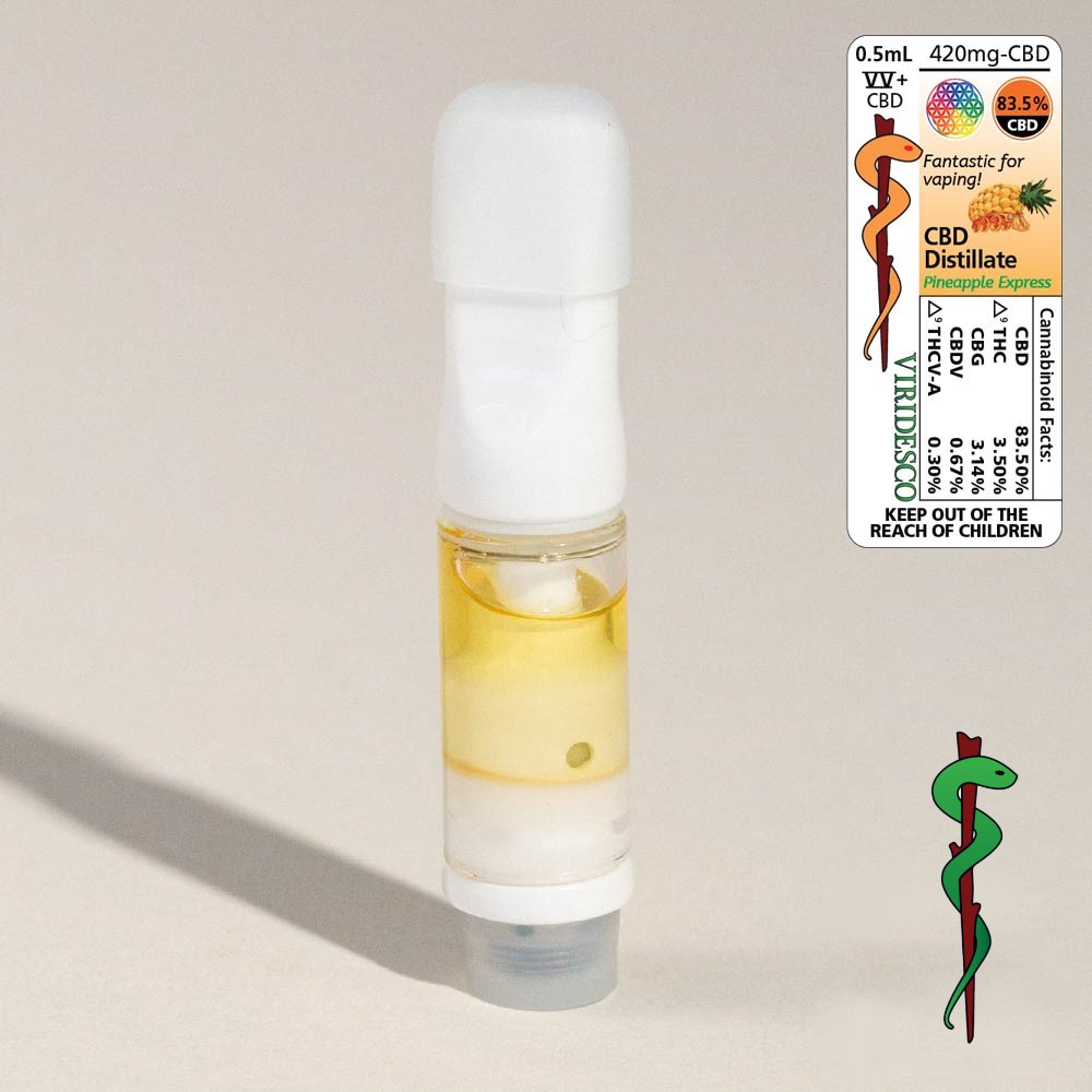 Viridesco – CBD Vape Cart – Pineapple Express 0.5ml | BC Weed Edible Canada