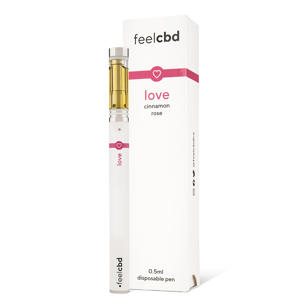 FeelCBD – Love – Dispsable CBD Vape Pen 0.5ml | BC Weed Edible Canada
