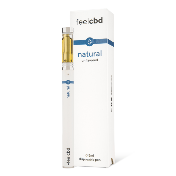 FeelCBD – Natural – Disposable CBD Vape Pen 0.5ml | BC Weed Edible Canada