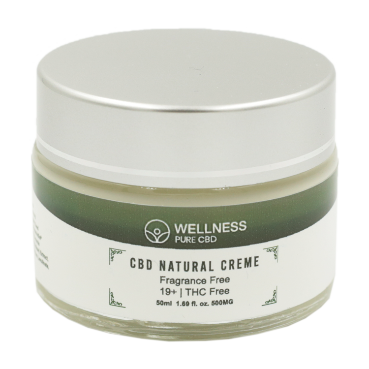 Wellness Pure CBD – Natural Creme – 500mg | BC Weed Edible Canada