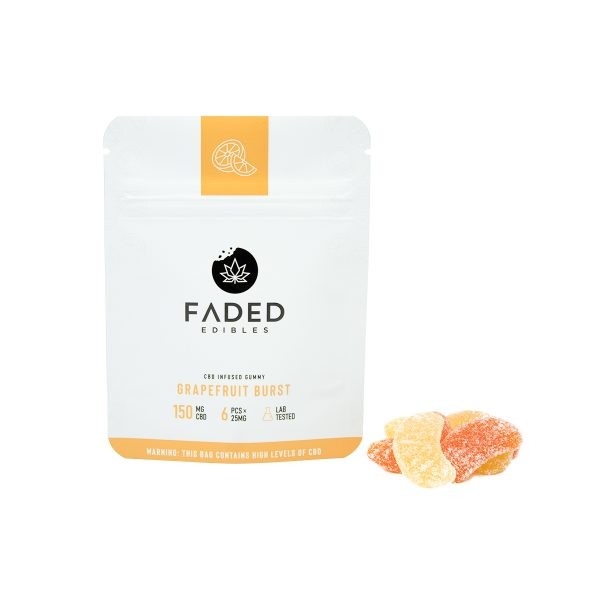 Faded Edibles – CBD 150mg Grapefruit Burst | BC Weed Edible Canada