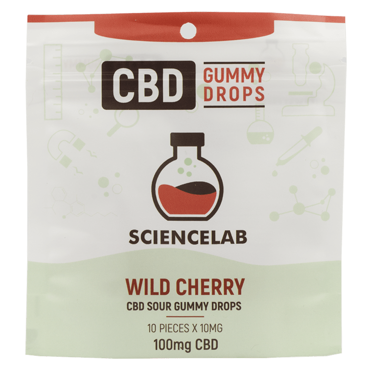 Sciencelab – CBD Sour Gummy Drops – Wild Cherry 100mg CBD | BC Weed Edible Canada