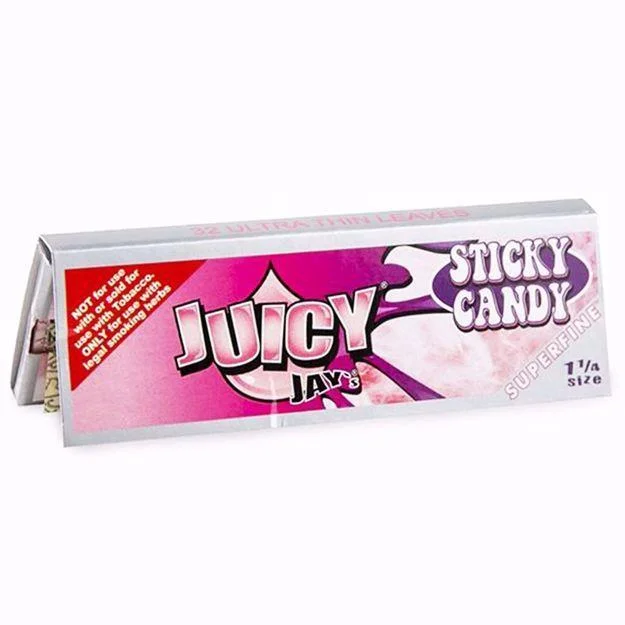 Juicy Jay’s – Superfine Hemp Papers (1.25 Inch) – Sticky Candy | BC Weed Edible Canada