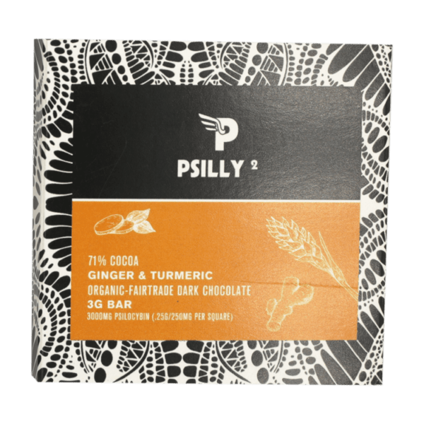 Psilly - Dark Chocolate Bar - Ginger & Turmeric | Magic Mushrooms Kitchener-Waterloo Canada