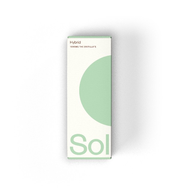 Sol – THC Distillate Vape Cartridge – Indica – 1ml | BC Weed Edible Canada