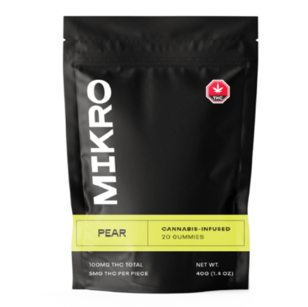 Mikro – THC Gummies – 100mg THC – Pear | BC Weed Edible Canada
