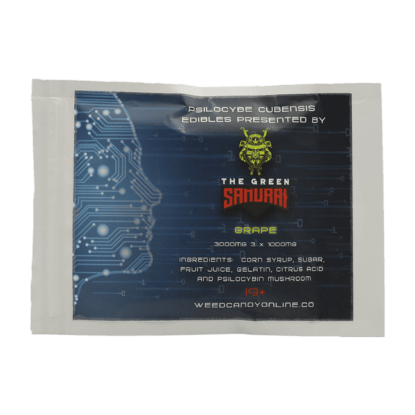 The Green Samurai - Shroom Gummies - Grape - 3g | Magic Mushrooms Kitchener-Waterloo Canada