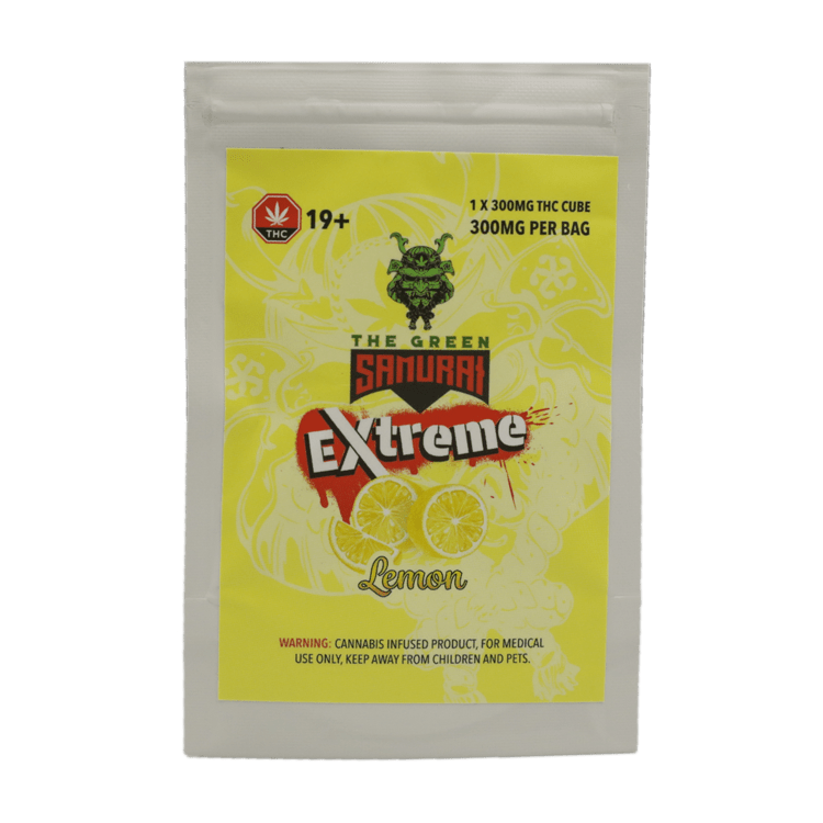 Green Samurai Extreme – Lemon Gummy – 300mg THC | BC Weed Edible Canada